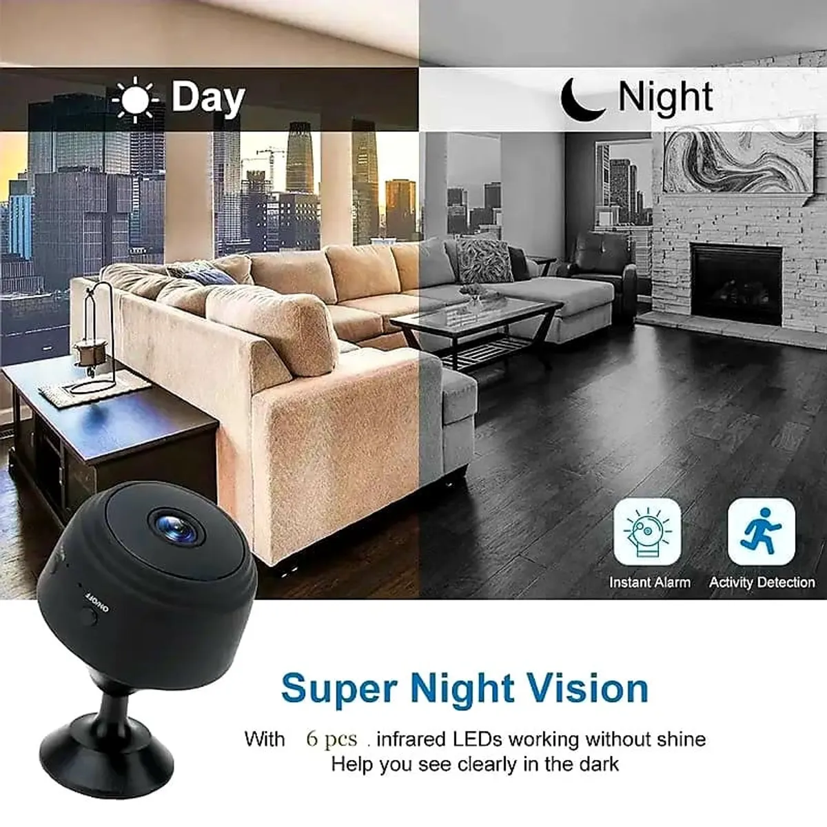 Mini Camara De Seguridad Espia 360